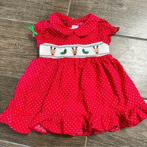 Good Lad / Red Polkadot Reindeer Christmas Mistle Toe Dress
